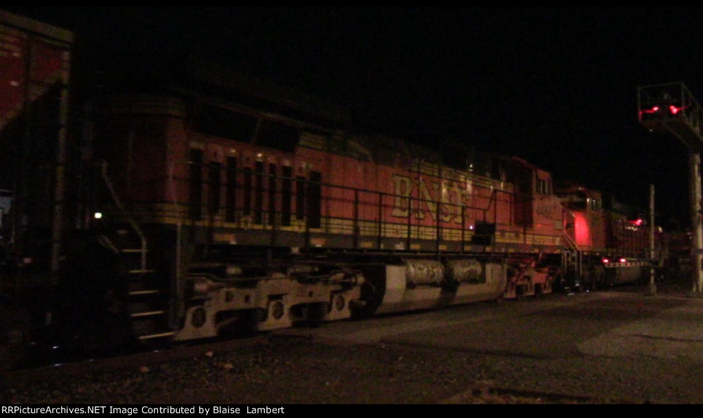 BNSF coal train DPUs